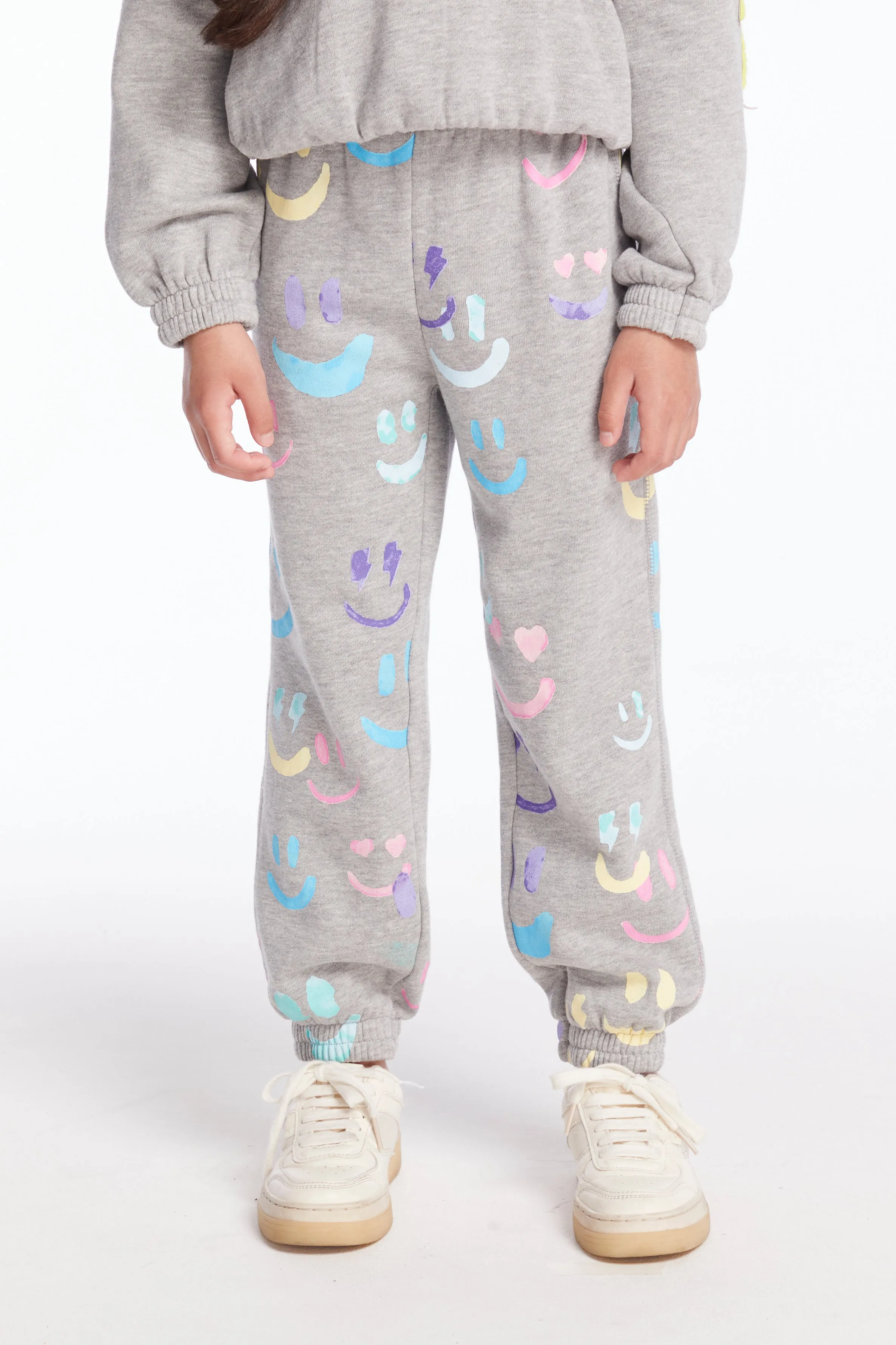 CHASER- Smiley Daze Sweatpants (grey)