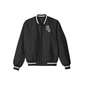Chicago White Sox Black Bomber Jacket – Sleek Lightweight Outerwear with Classic Team Logo