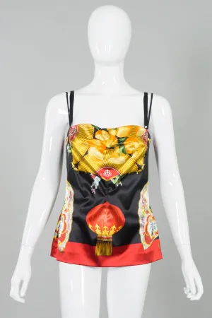 Chinoiserie Silk Bra Top