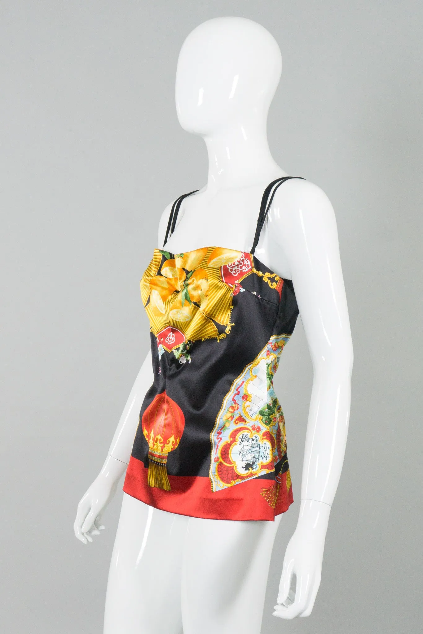 Chinoiserie Silk Bra Top