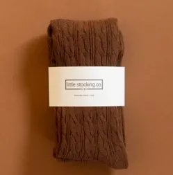 Chocolate Cable Knit Tights