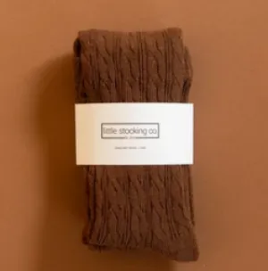 Chocolate Cable Knit Tights