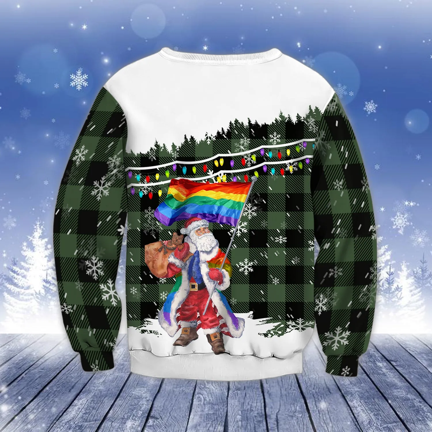 Christmas LGBT - Personalized Name 3D Sweater