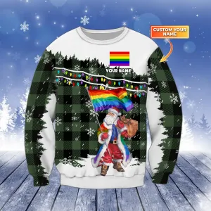 Christmas LGBT - Personalized Name 3D Sweater