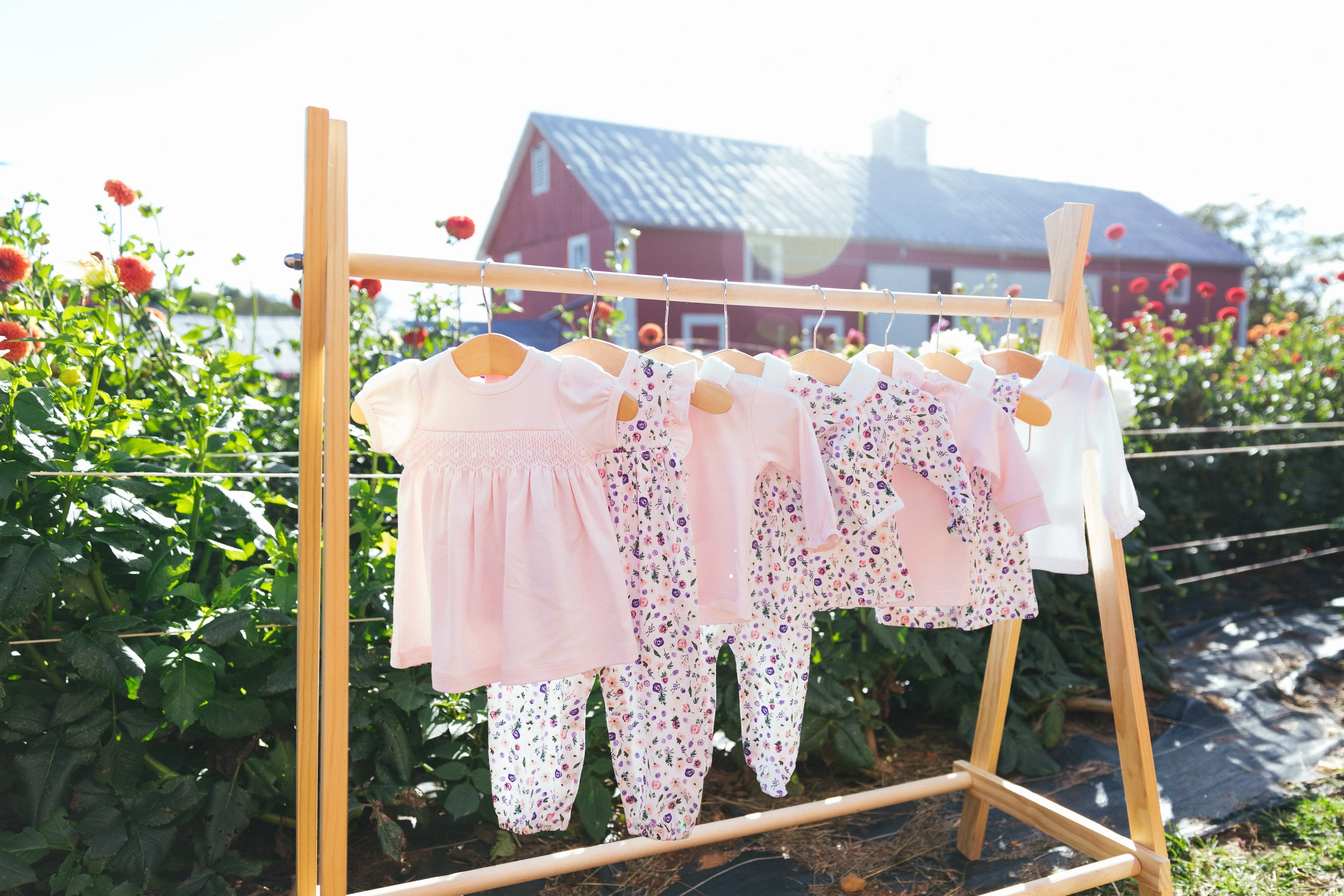 Clementine Peach Floral Smocked Dress w/Bloomer
