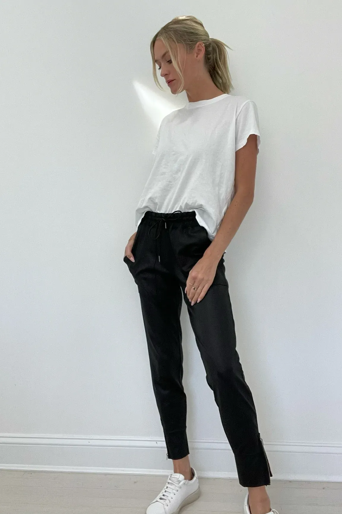 Coated Zip Jogger