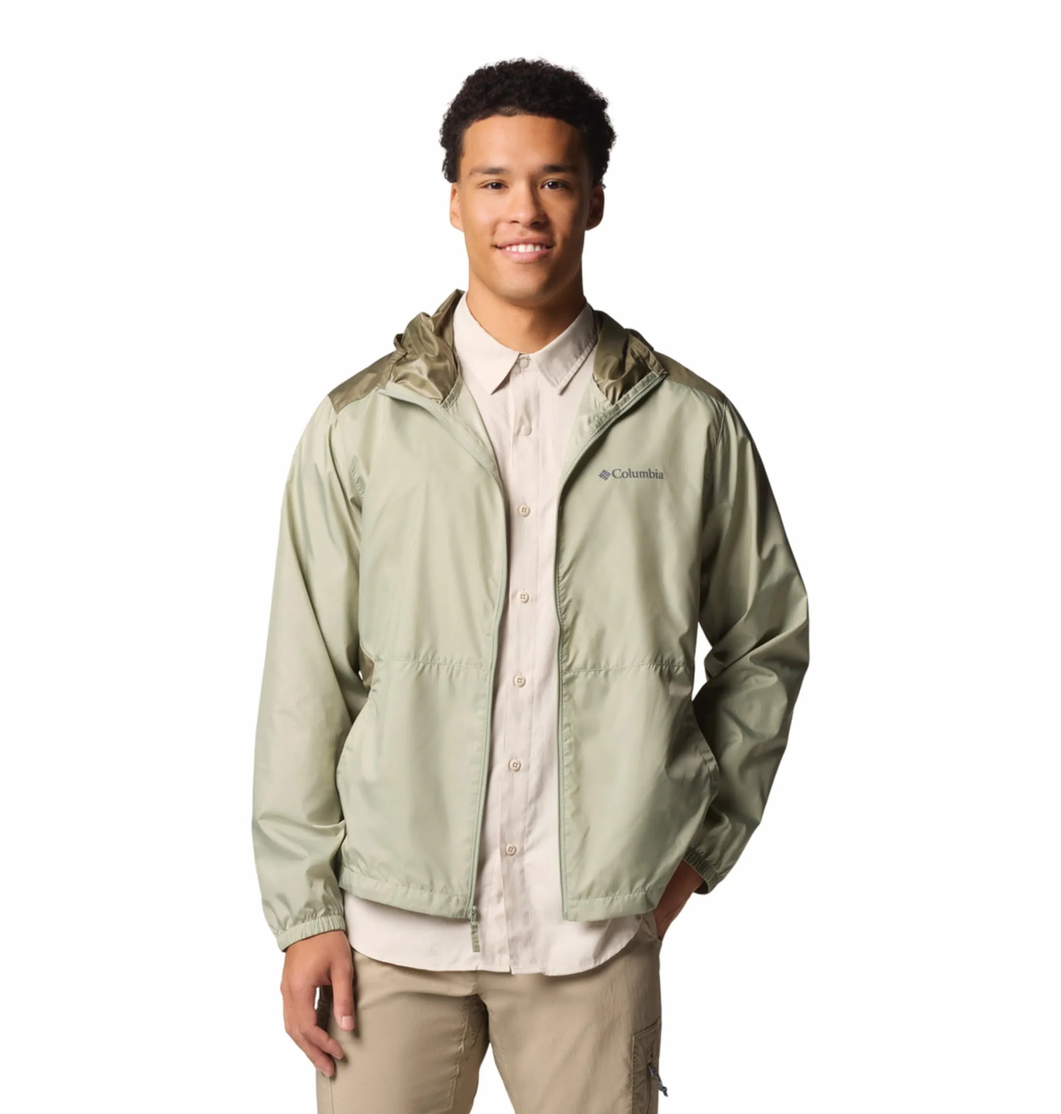 Columbia Mens Green Omni-Shield Flashback II Wind and Water Resistant Jacket