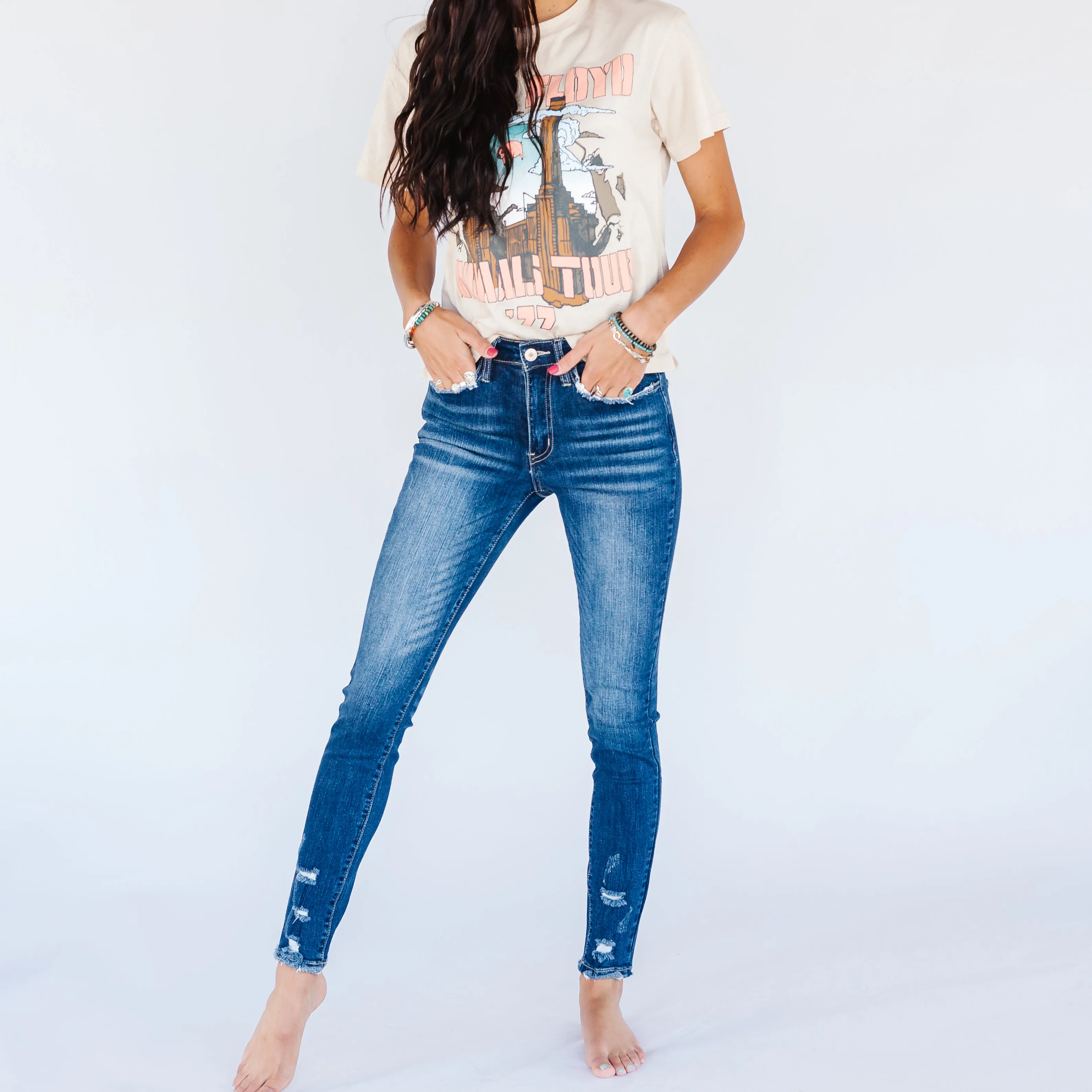Copycat Kancan Ankle Distressed Skinny