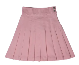 CREW KIDS PINK DENIM PLEATED SKIRT