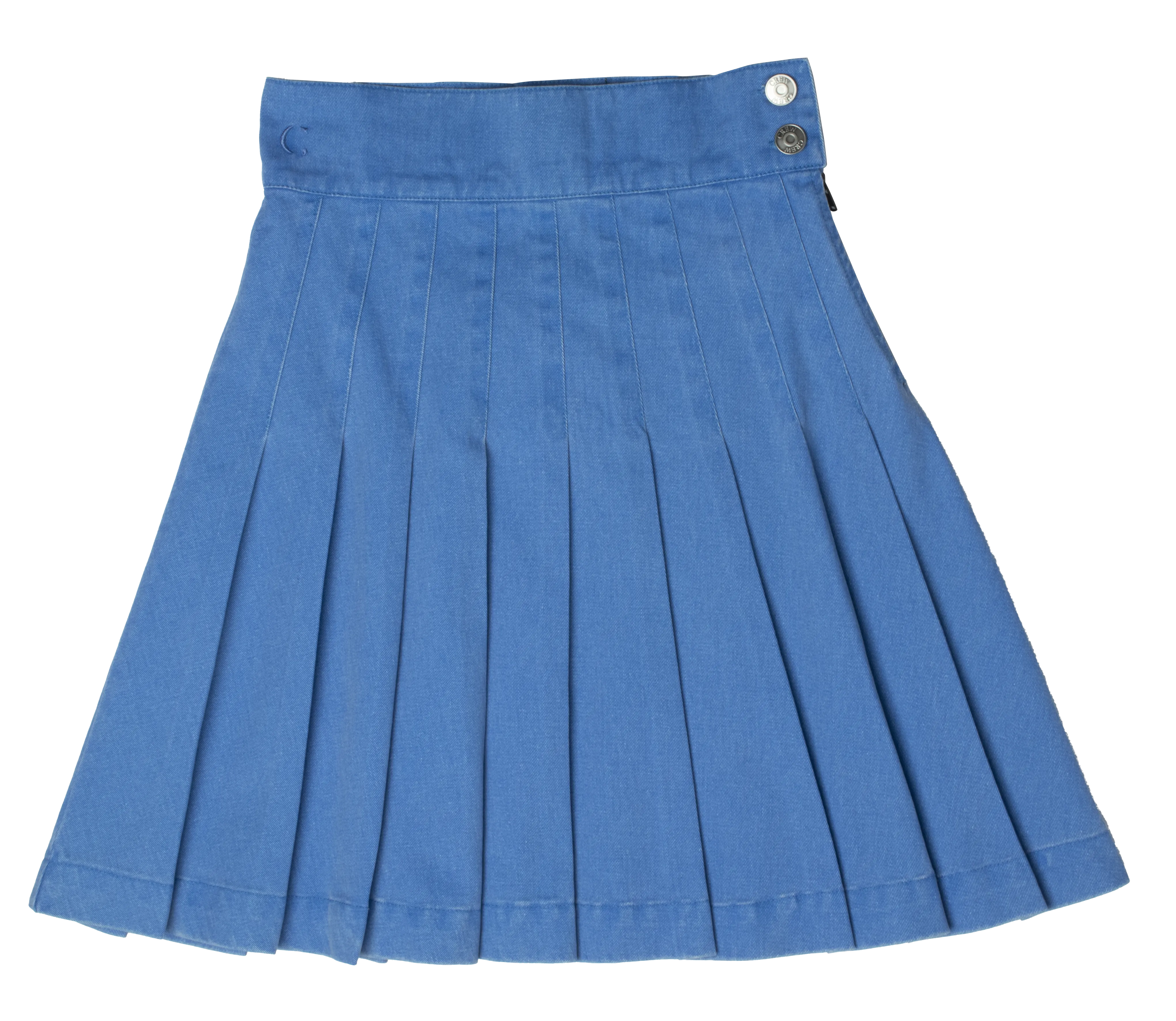 CREW KIDS ROYAL BLUE DENIM PLEATED SKIRT