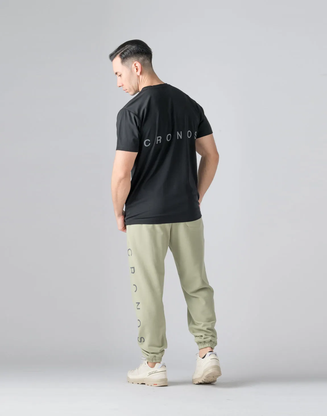 CRONOS Reflector Print Sweat Long Pants【SAGE】