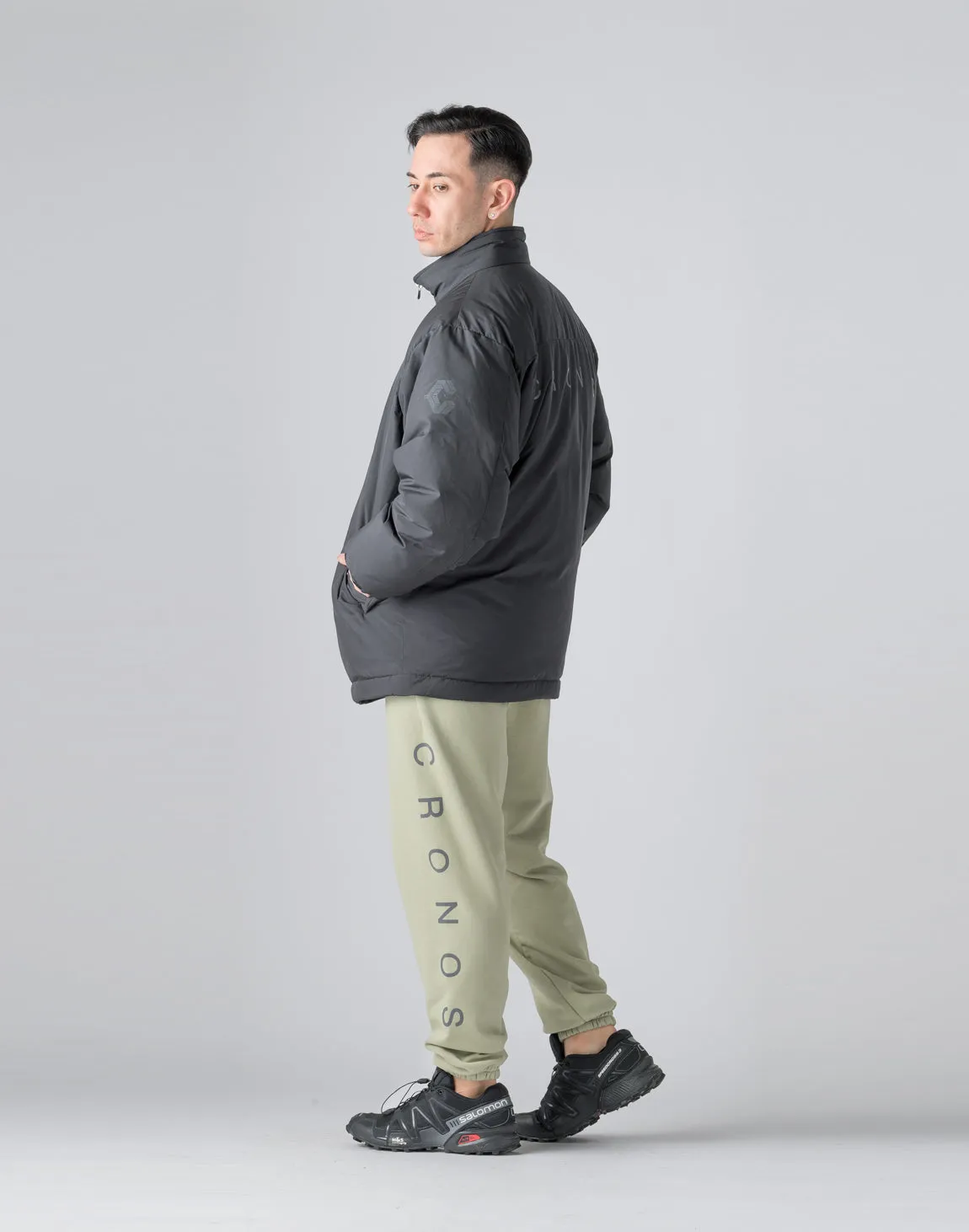CRONOS Reflector Print Sweat Long Pants【SAGE】