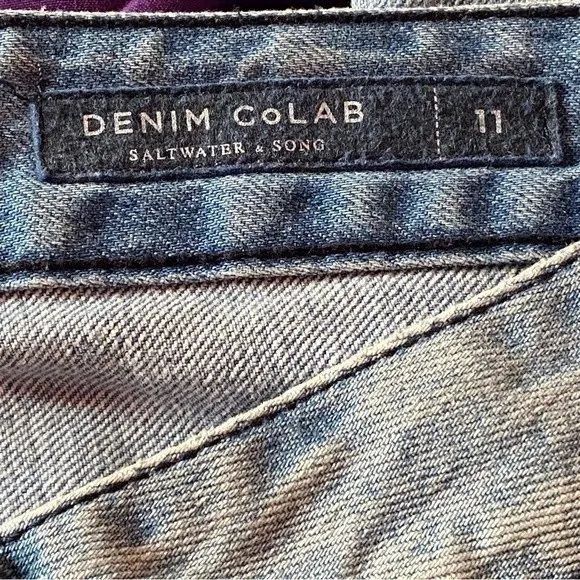 Denim CoLab Saltwater &amp; Song Distressed Avoca Skinnies Jeans #3A40 Size 11