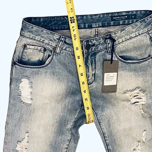 Denim CoLab Saltwater &amp; Song Distressed Avoca Skinnies Jeans #3A40 Size 11