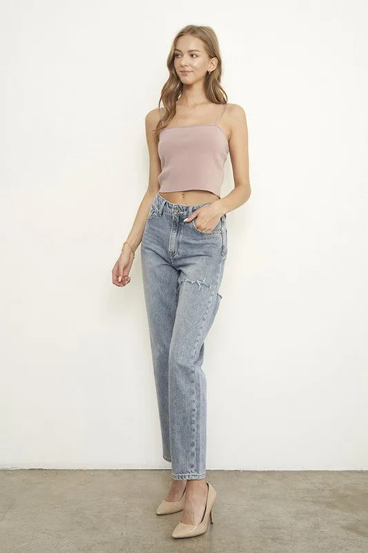 Denim Lab USA High Waist Straight Jeans