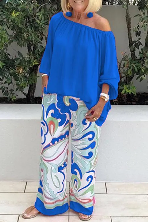 Dew Shoulder Bat T Shirt Pants Set