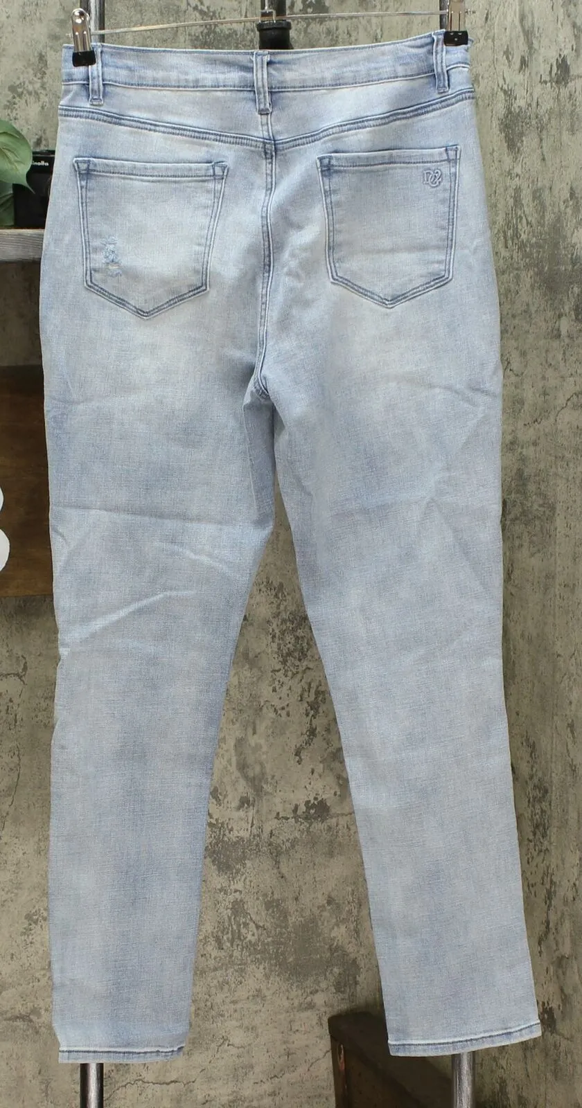 DG2 by Diane Gilman Women's Virtual Stretch Destructed Skinny Jeans