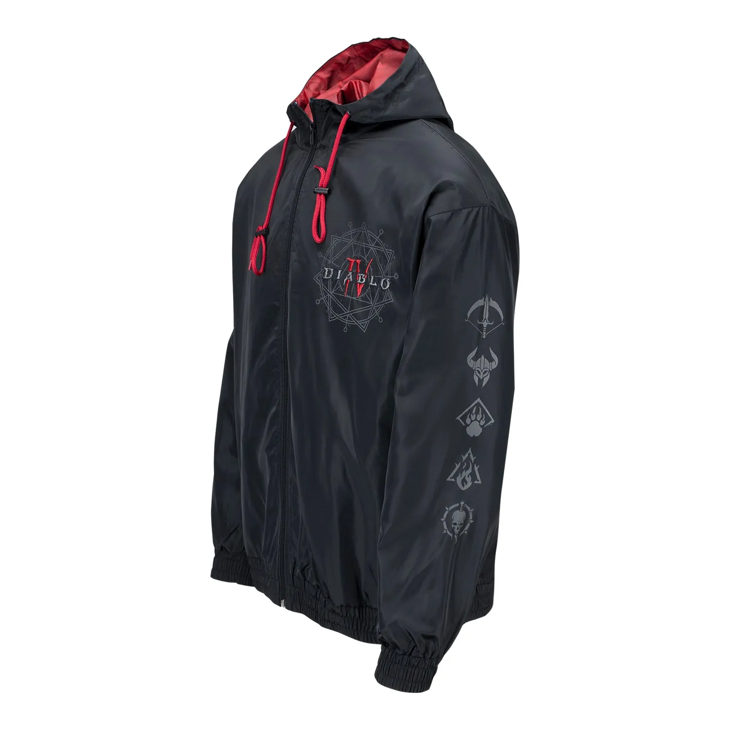 Diablo IV Black Zip-Up Windbreaker Jacket