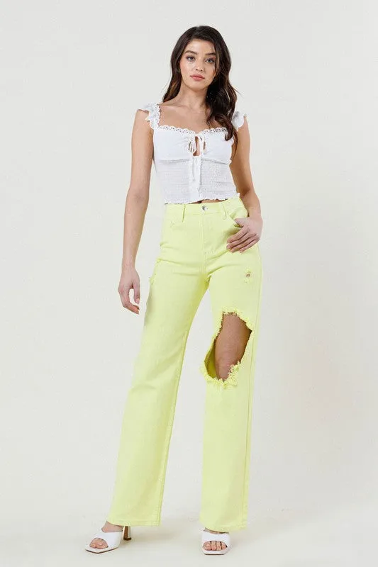 Distressed Cut Jeans