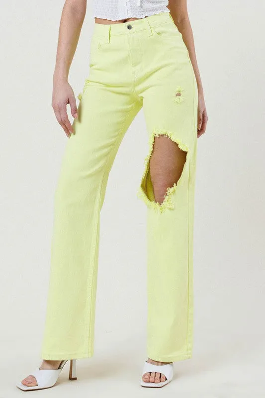 Distressed Cut Jeans