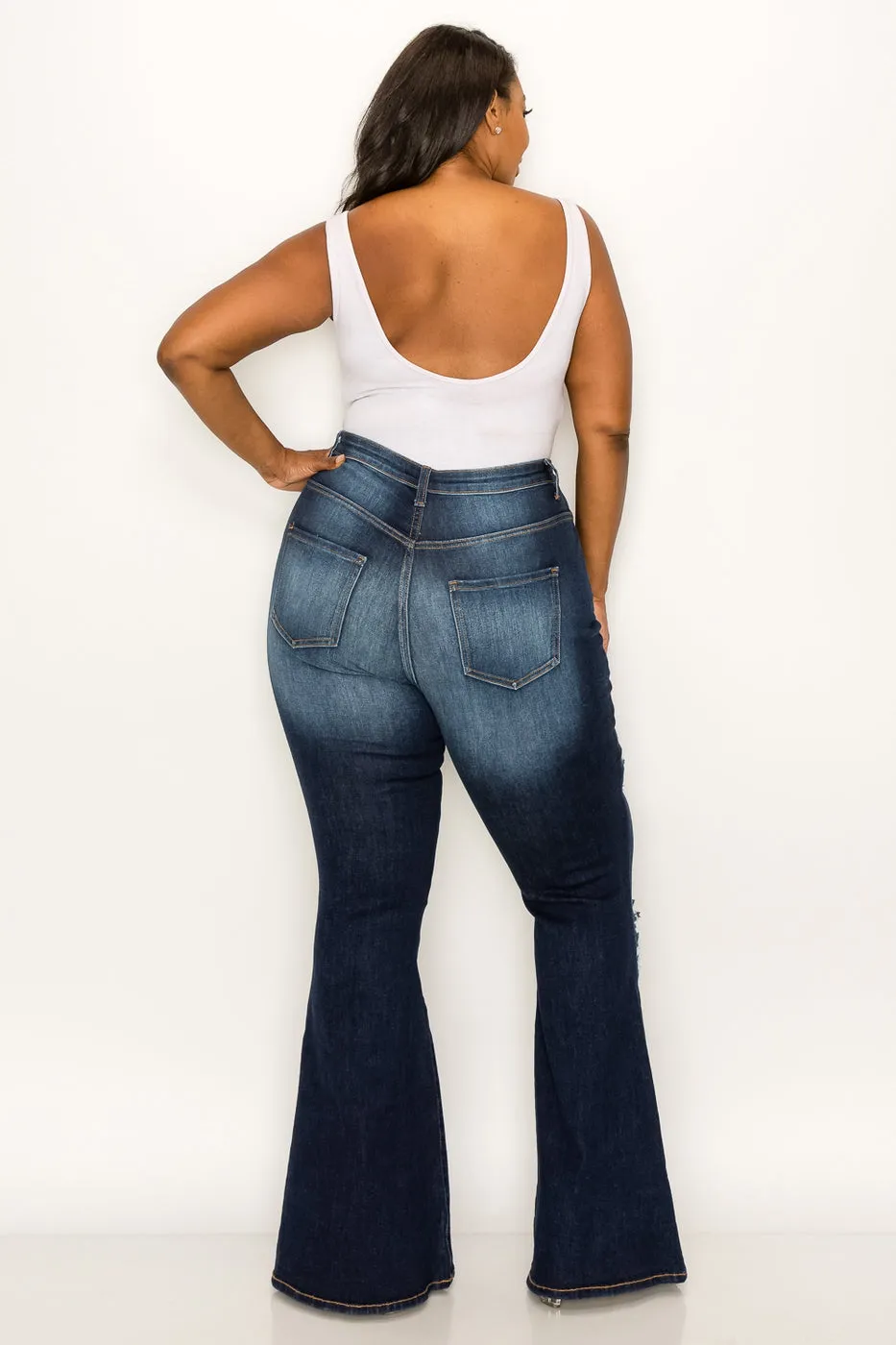Distressed Jeans Dark Blue