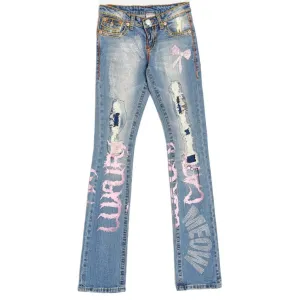 Distressed Kitty Jean