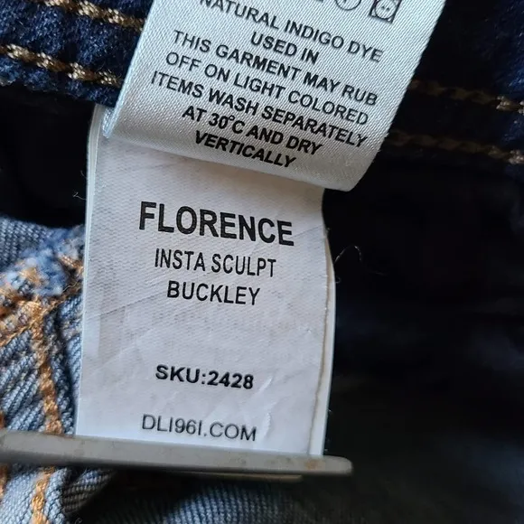 DL1961 Florence Instasculpt Buckley Distressed Skinny Jeans 2428 Women's Size 25