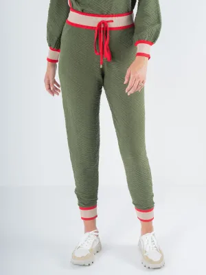 Downtown Jogger- Olive Night Monogram