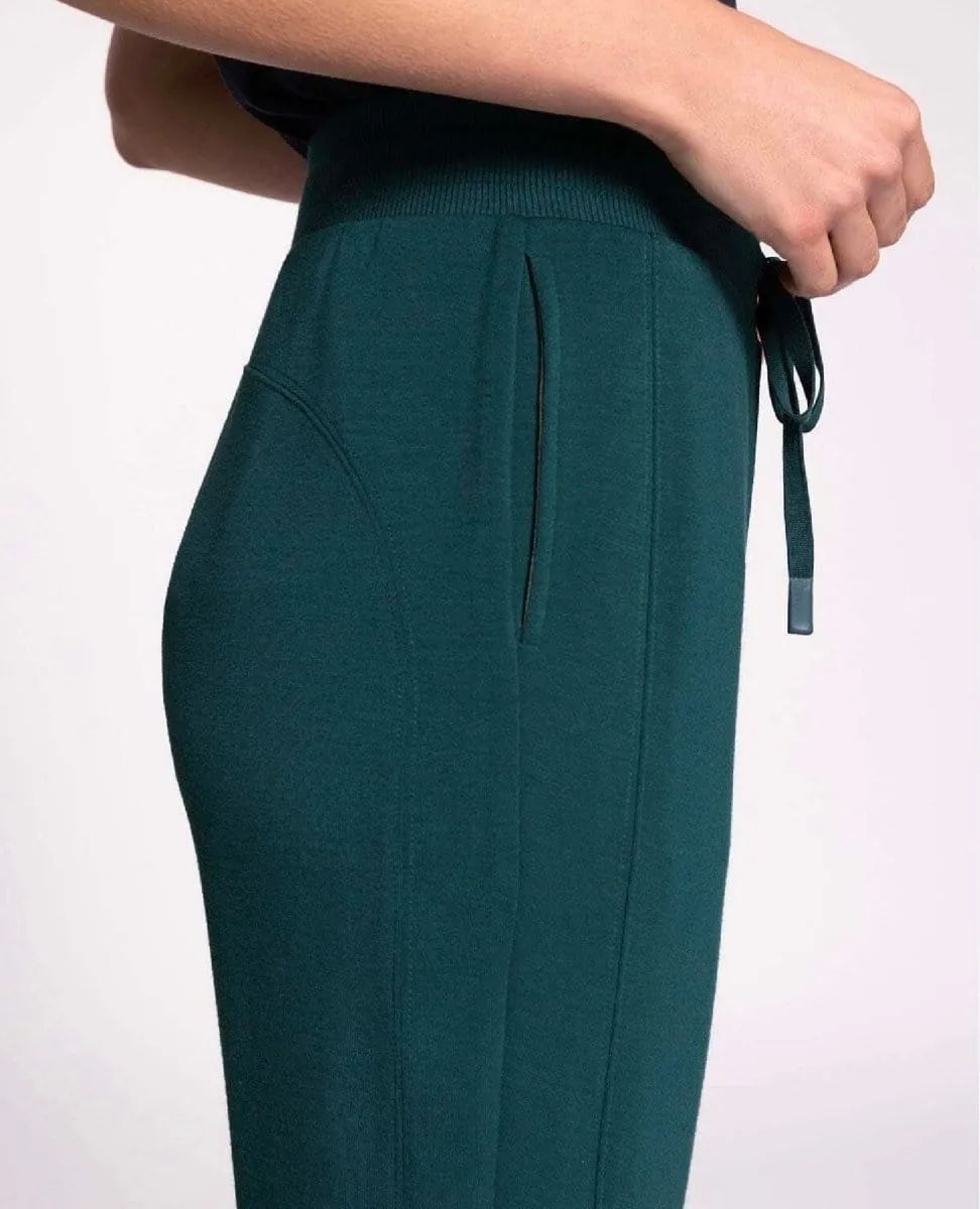 Drawstring Pockets Sweatpants Evergreen