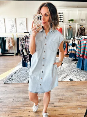 Dune Twill Shirt Dress-2 Colors