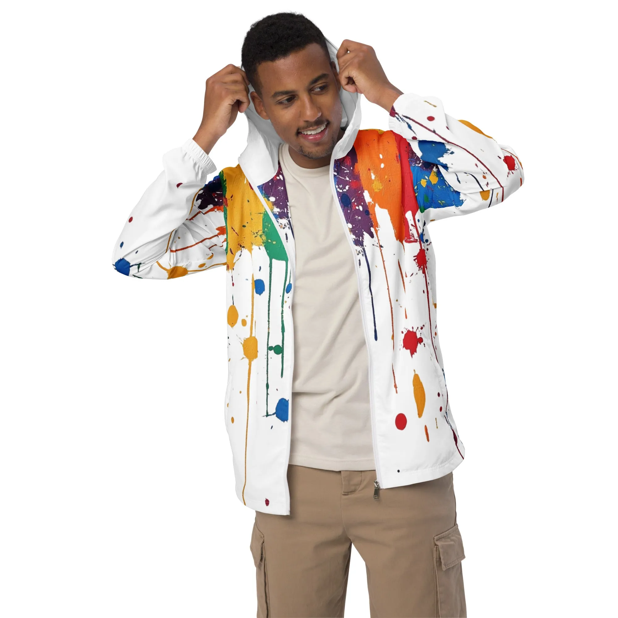 DUO MODERN "Electric Drip" Men’s windbreaker
