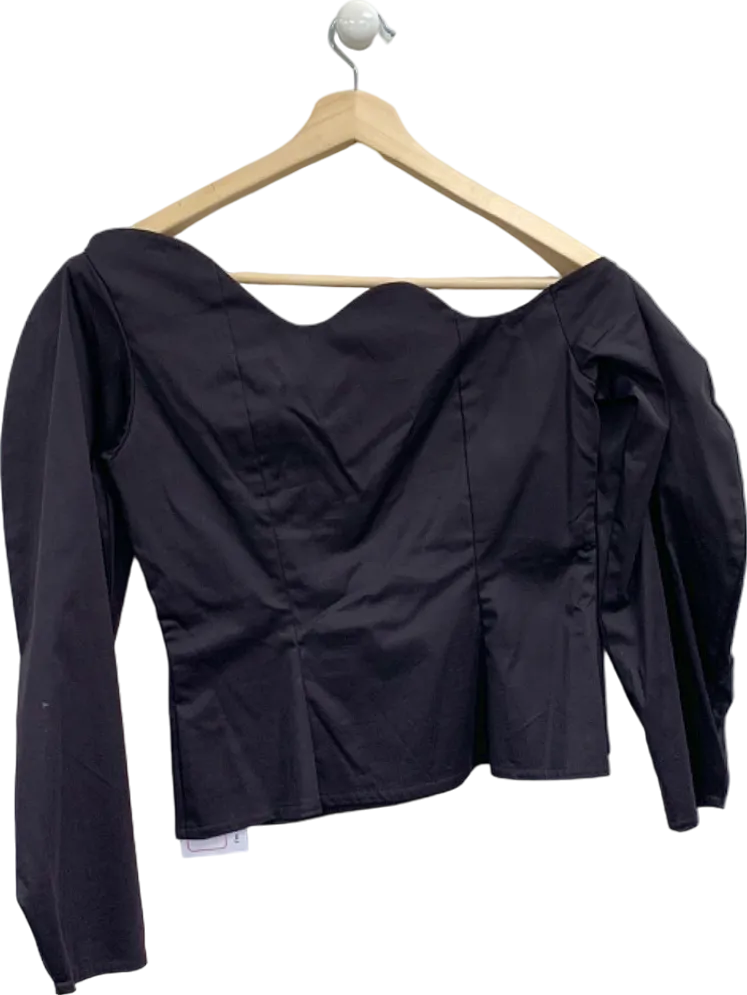 Elaine Hersby Black Off-Shoulder Top UK S/M