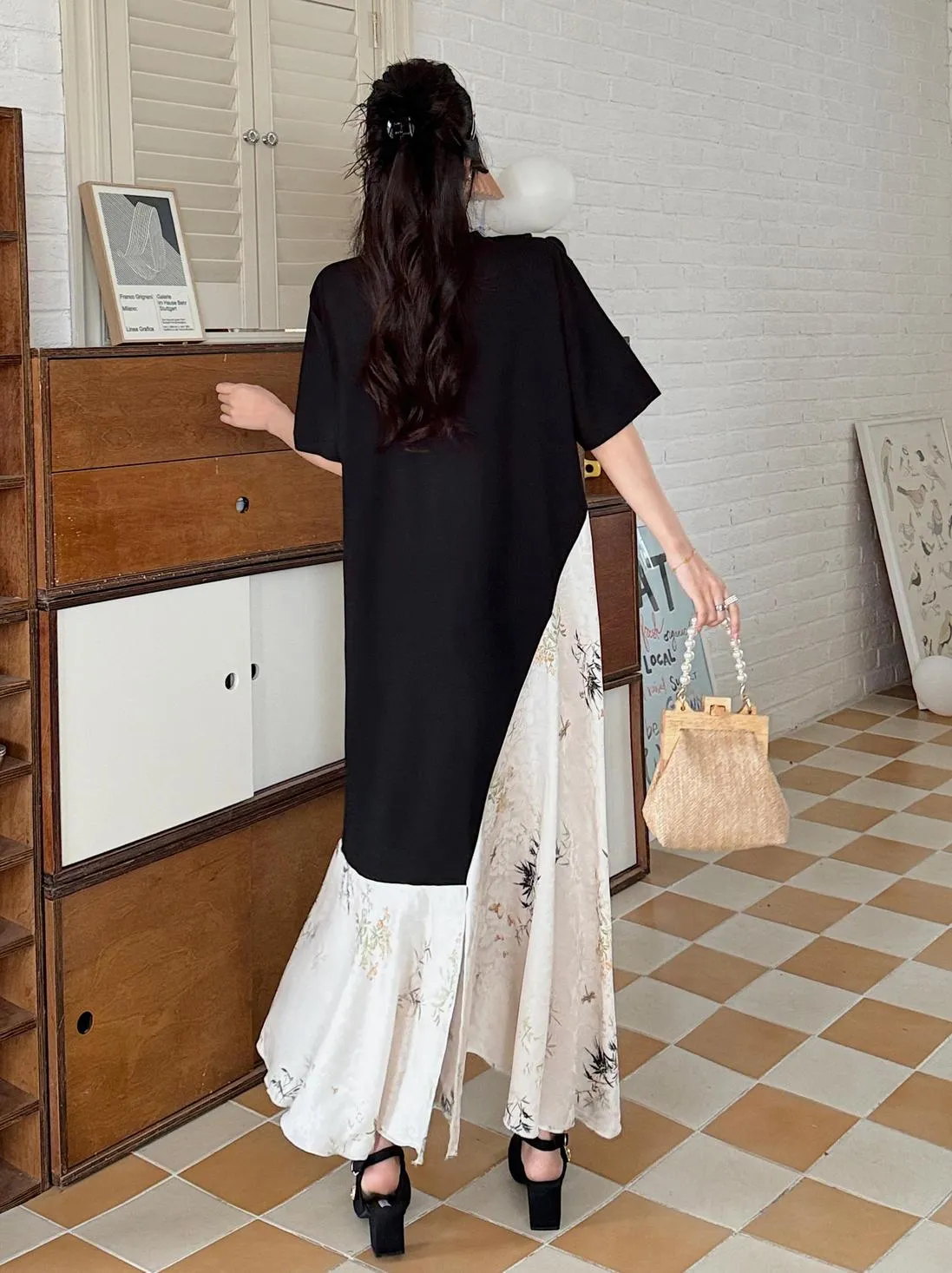 Elegant Faux Two-Piece T-Shirt Dress for Women
