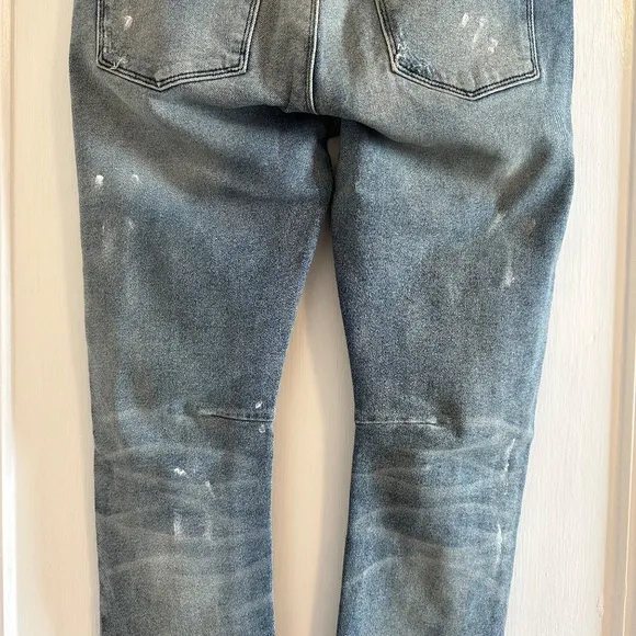 EUC RTA Bleached Distressed‎ Ryder Jean In Blue Mist Sz 24