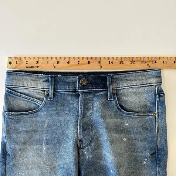 EUC RTA Bleached Distressed‎ Ryder Jean In Blue Mist Sz 24