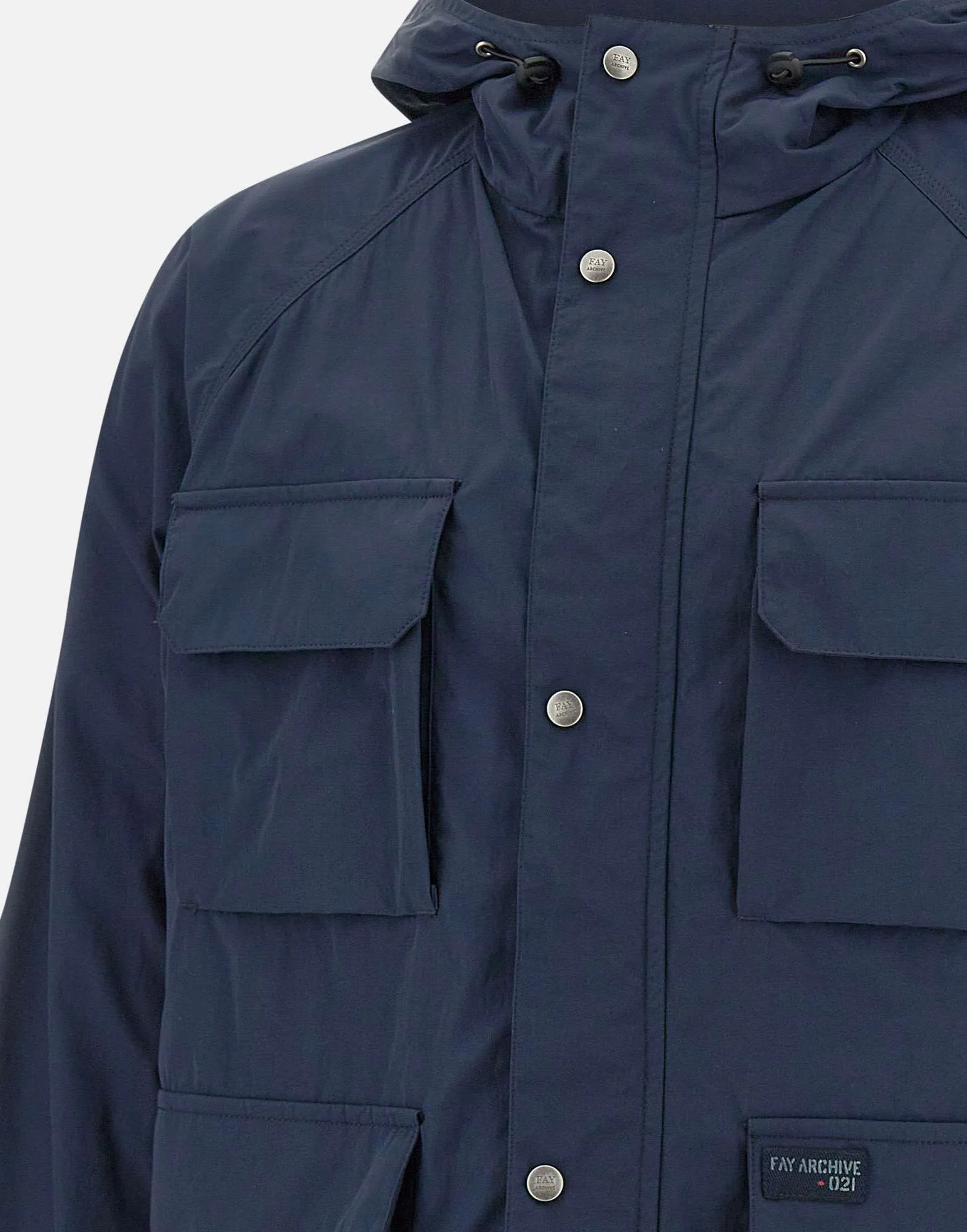 Fay Men's Blue Windbreaker Jacket