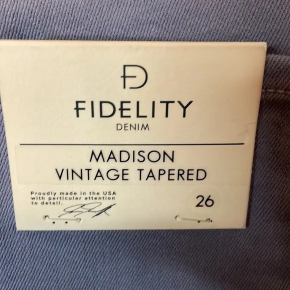 Fidelity Denim Size 26 Lavender Madison Vintage Thread Distressed Jeans NWT