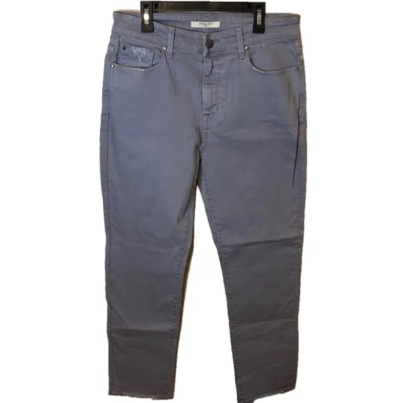 Fidelity Denim Size 26 Lavender Madison Vintage Thread Distressed Jeans NWT