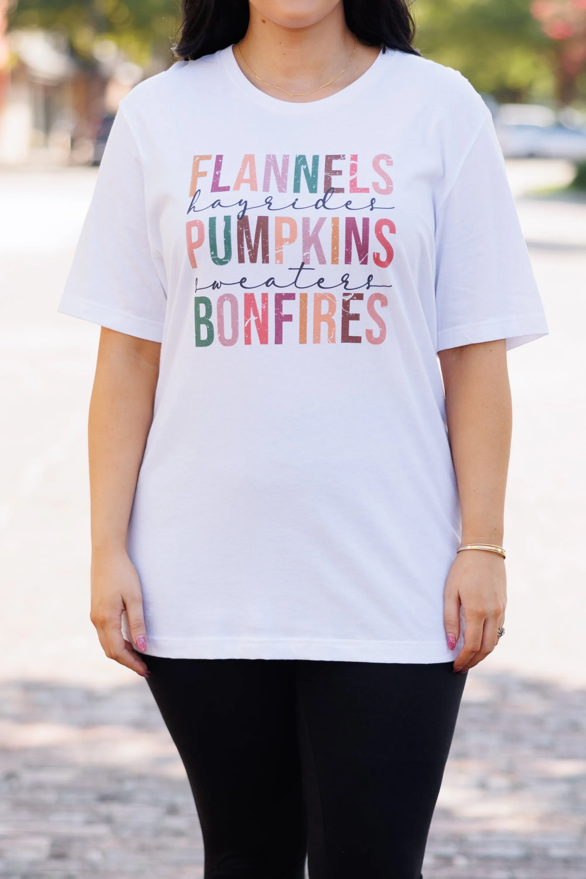 Flannels and Fun Times Tee, White