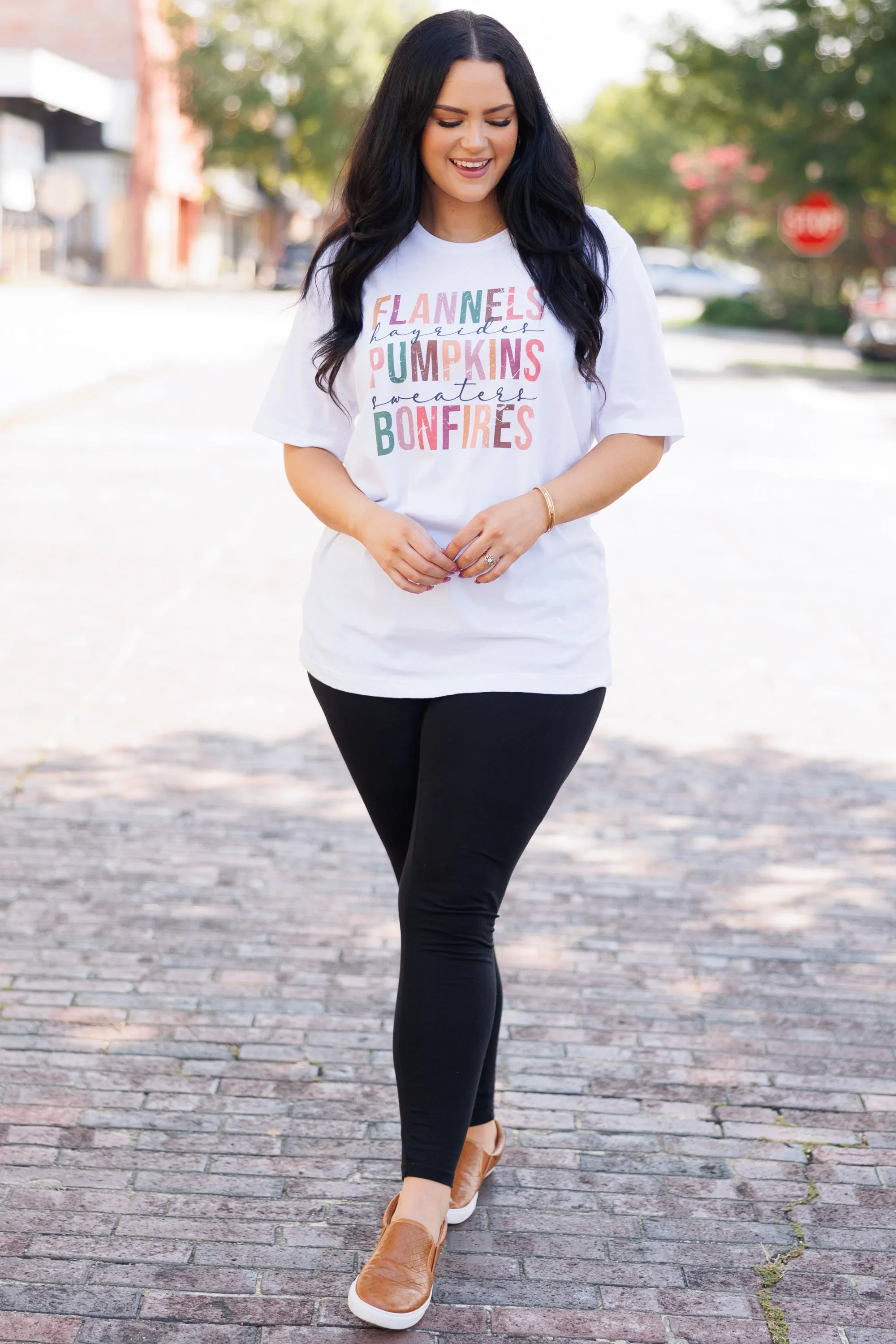Flannels and Fun Times Tee, White