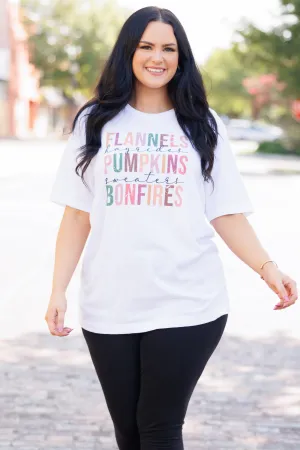 Flannels and Fun Times Tee, White
