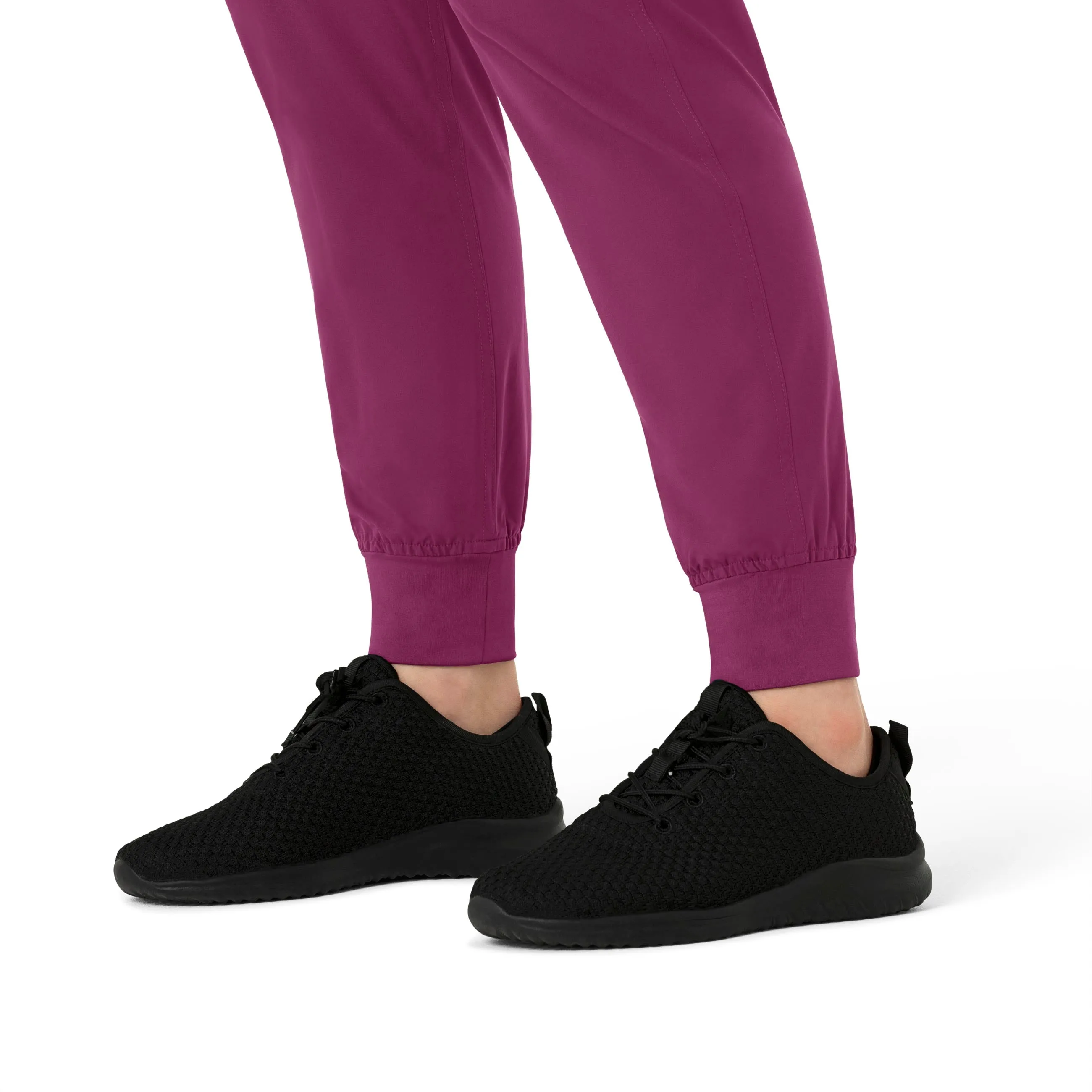 Force Essentials C54113 Maternity Jogger Scrub Pants Wine