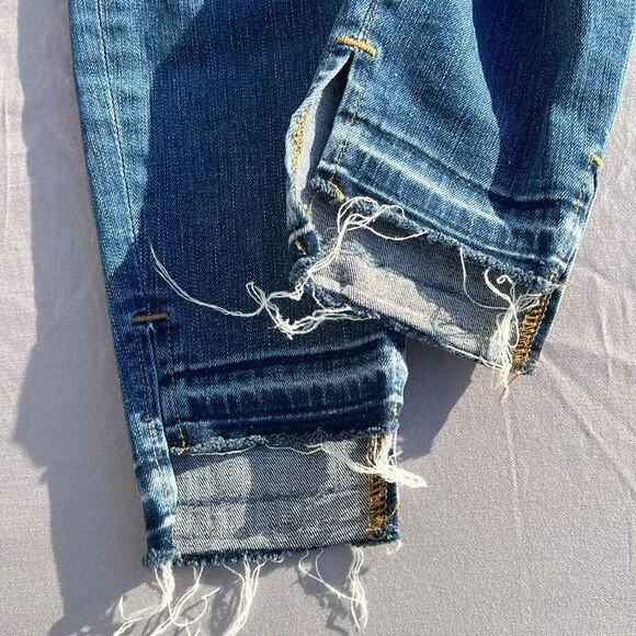 FRAME | Le High Skinny Distressed Raw Hem Jeans size 24 C19