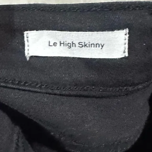 FRAME Le High Skinny Ripped Raw Hem Ankle Jeans in Black - 23  NWT