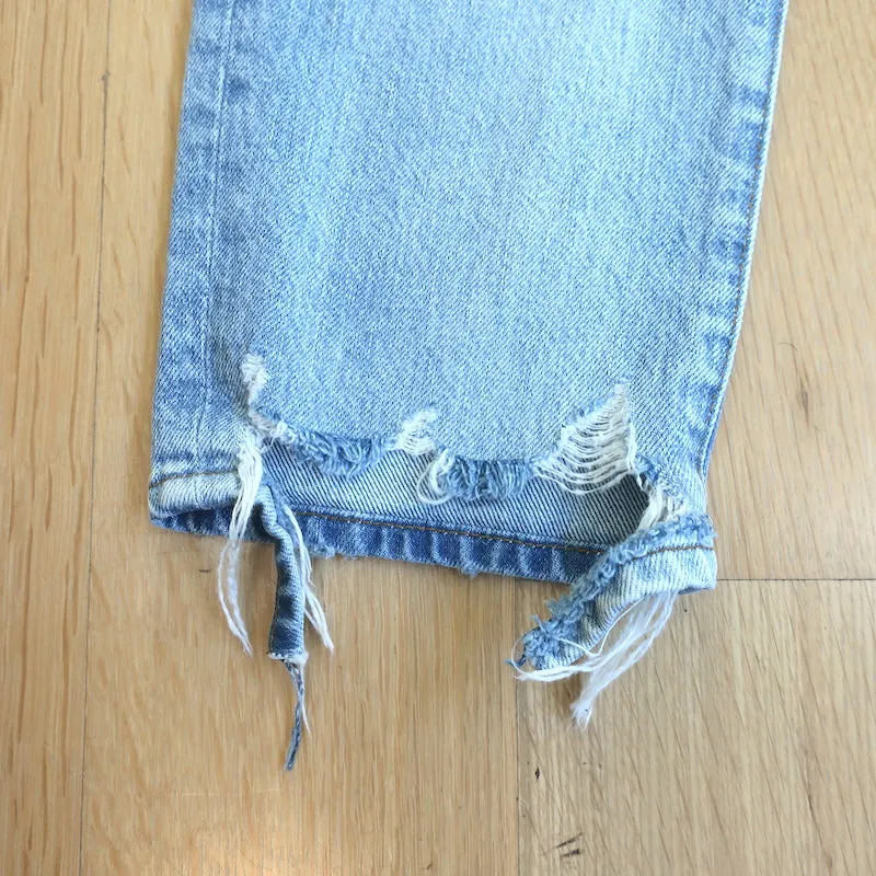 FRAME Le Original High Waist Jeans Clash Ripped Denim Size 25