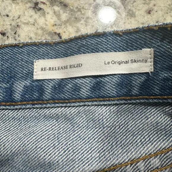 Frame Rigid Re-Release Le Original Skinny Jeans Distressed Size 27