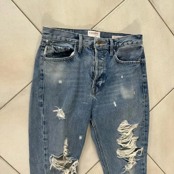 Frame Rigid Re-Release Le Original Skinny Jeans Distressed Size 27