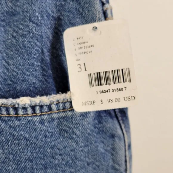 FREE PEOPLE/ WTF  lasso straight distressed jeans Sz 31 NEW