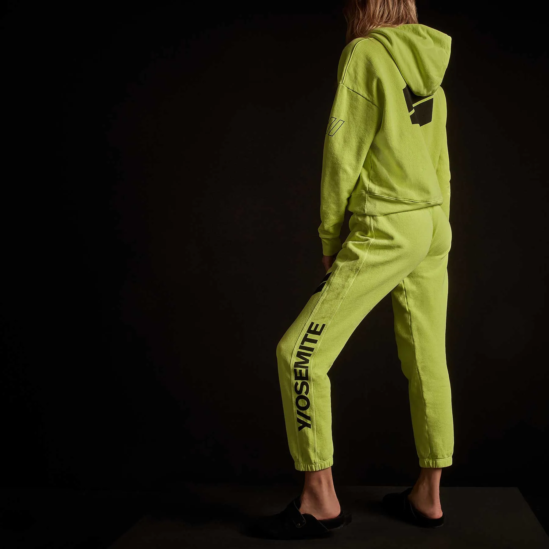 French Terry Sweatpant - Bright Neon/Black