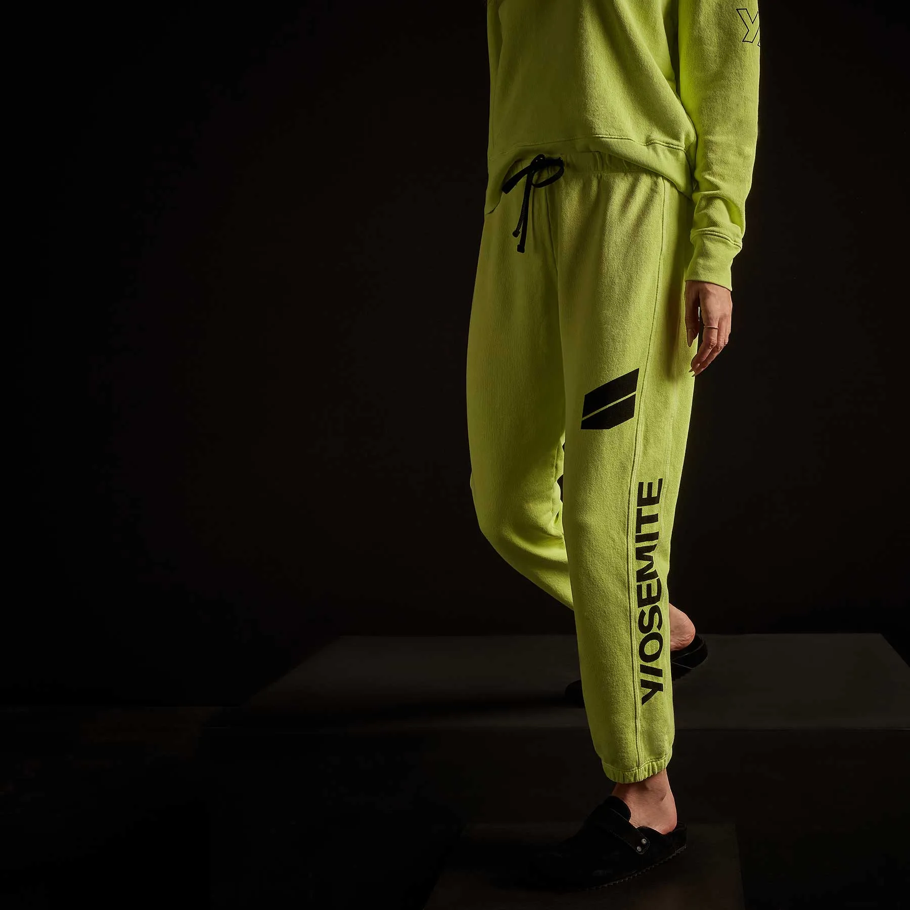 French Terry Sweatpant - Bright Neon/Black